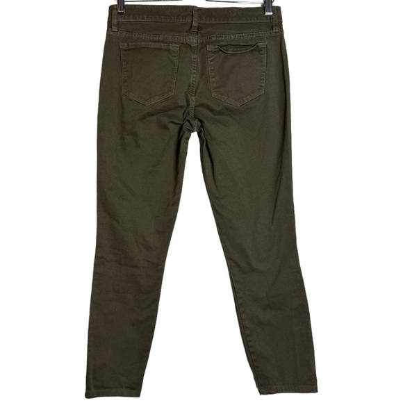 J. Crew Ankle Jeans Olive Cropped Vertical Contrasting Red and White Stripes 27 - Picture 3 of 16